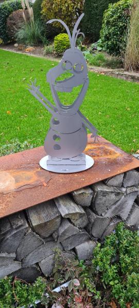 Gartendeko - Stahl-Schneemann 3D