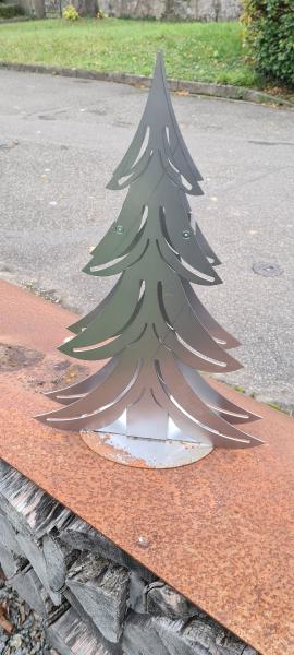 Gartendeko - Stahl-Tannenbaum 3D