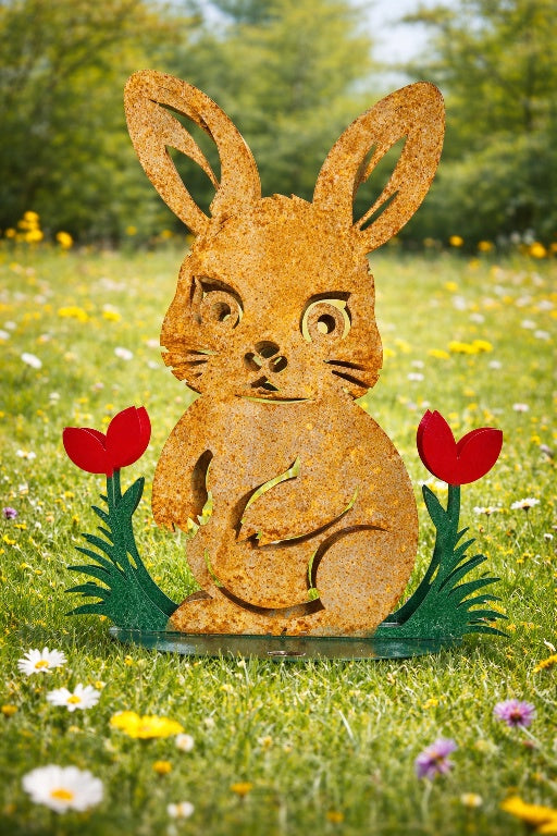 Gartendeko - Berta die Häsin 3D