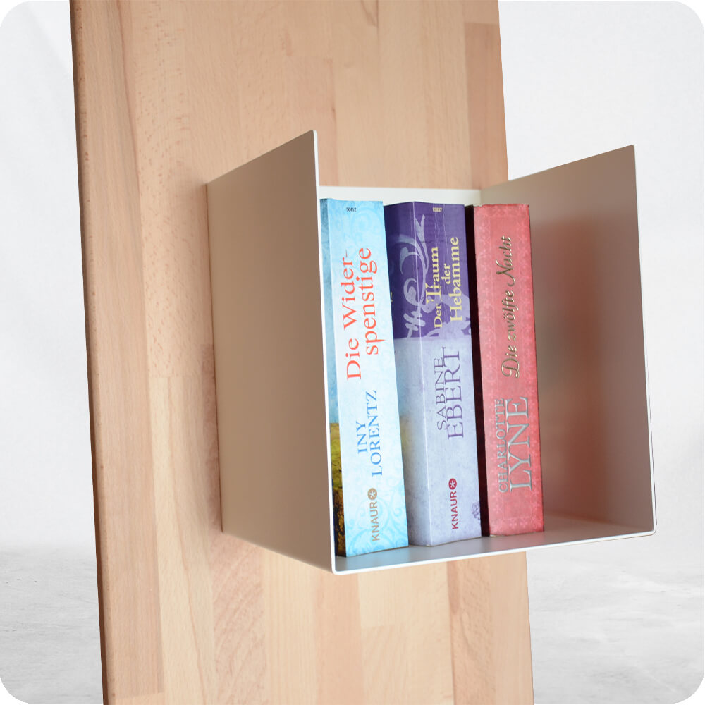 Bücherregal 180 cm aus Holz und Stahl