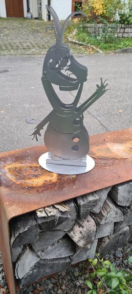 Gartendeko - Stahl-Schneemann 3D