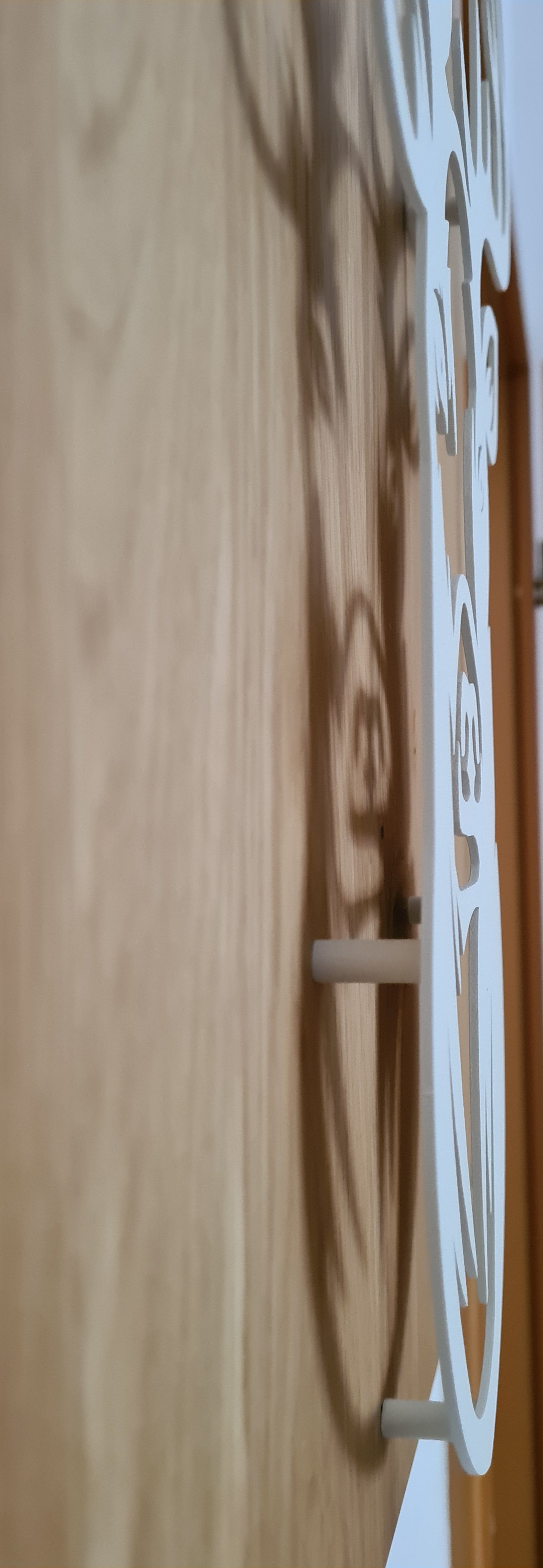 Wandbild Hirsch- Massivholzplatte Wildeiche