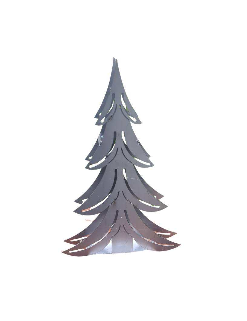 Gartendeko - Stahl-Tannenbaum 3D