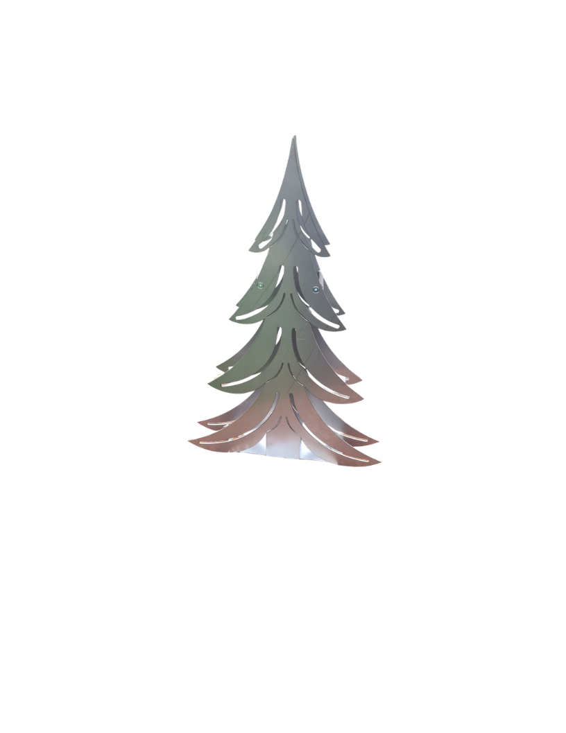 Gartendeko - Stahl-Tannenbaum 3D