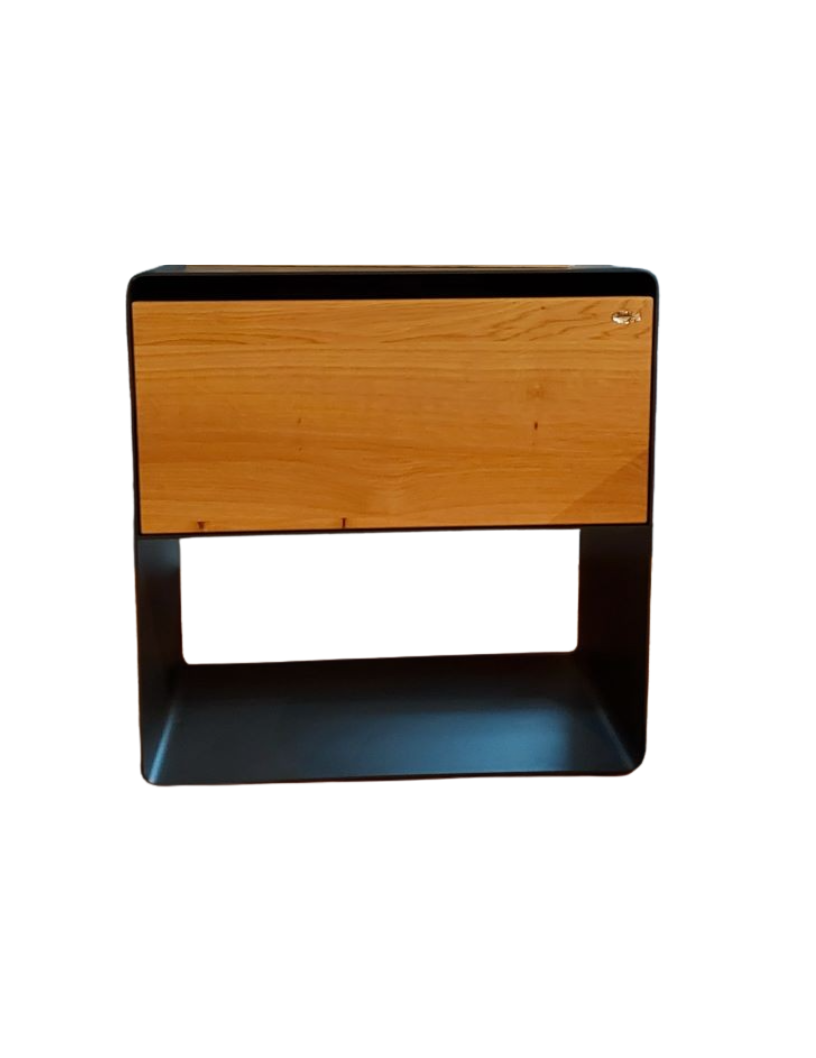 Nachttisch aus 3mm Stahl mit Schublade