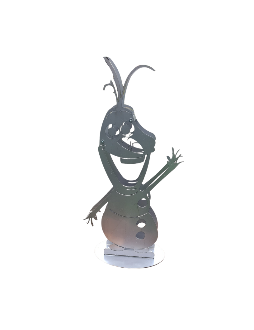 Gartendeko - Stahl-Schneemann 3D