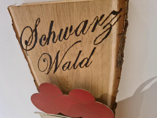 Wandbild mit Uhr - Schwarzwald Design