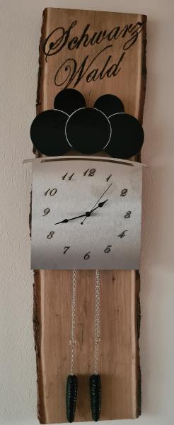 Wandbild mit Uhr - Schwarzwald Design